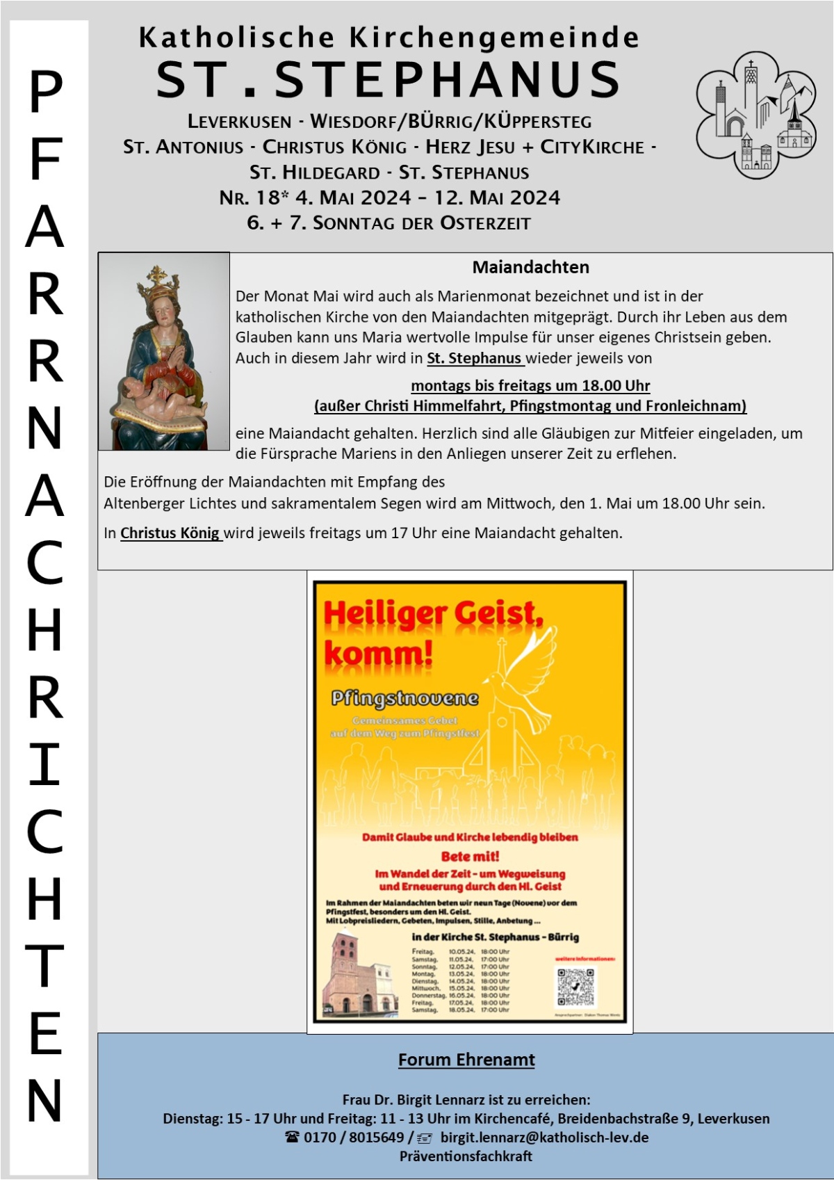 Titel Pfarrnachrichten Stephanus 04-05-12-05-2024