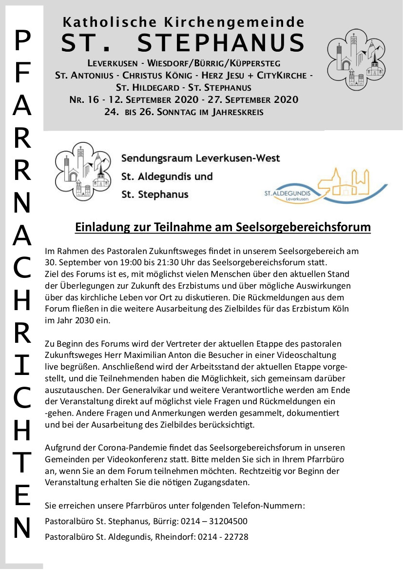 Pfarrnachrichten Stephanus 12_09_27_09_2020