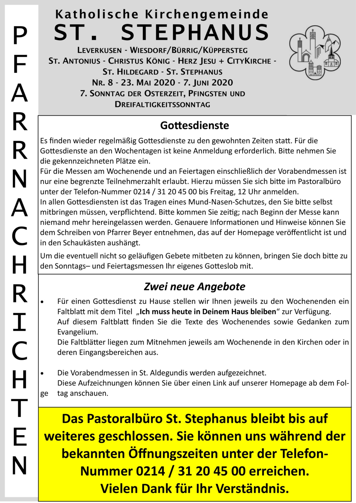 Pfarrnachrichten Stephanus 23.05_07_06_2020