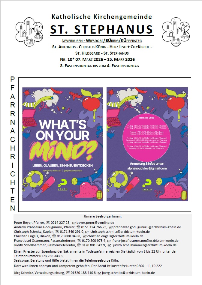 Titel Pfarrnachrichten 07.03.26-15.03.2026