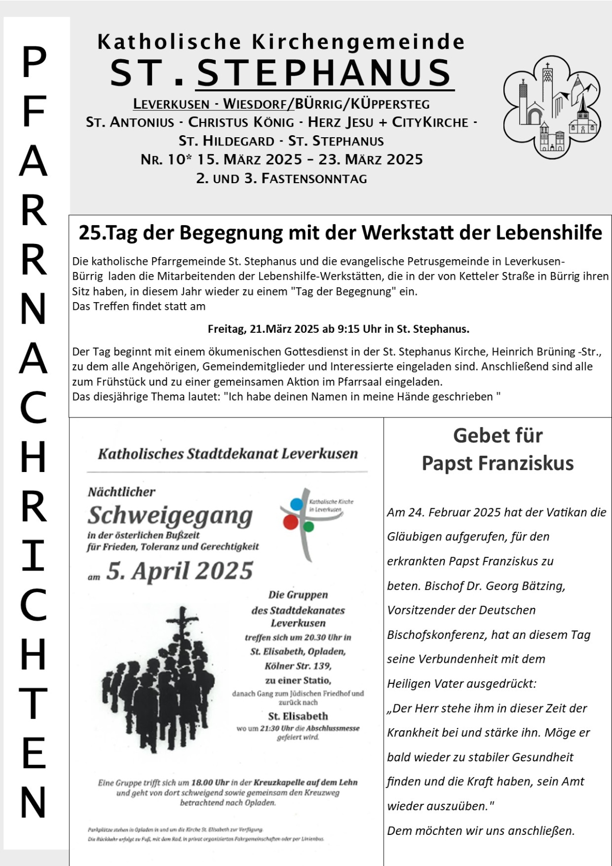 Titel Pfarrnachrichten Stephanus 16-03-23-03-2025