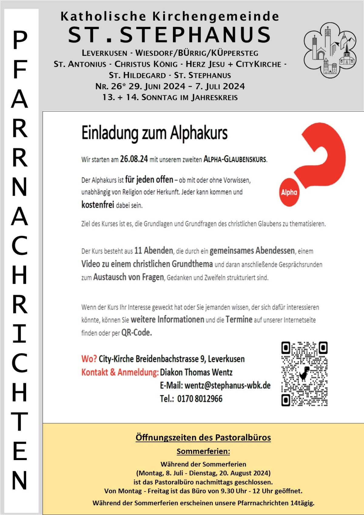 Titel Pfarrnachrichten Stephanus 29-06-2024-07-07-2024