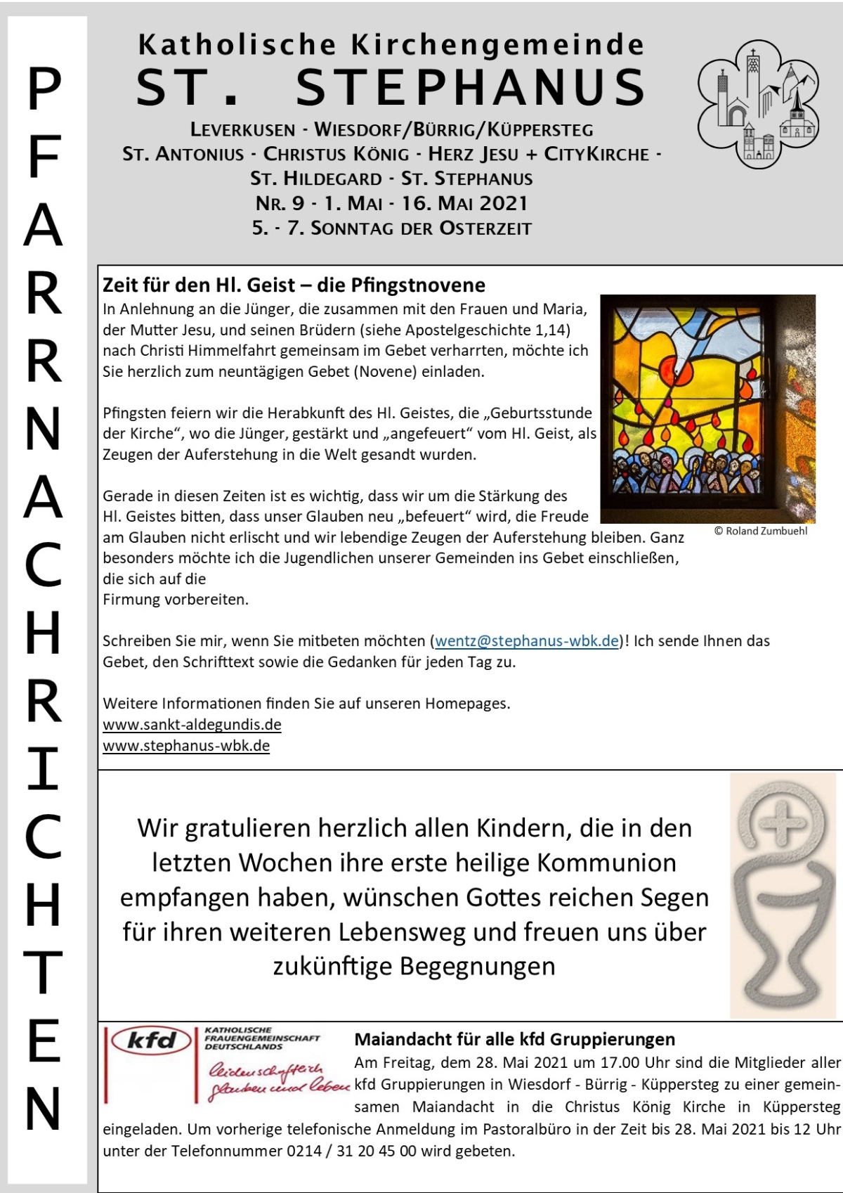 Titel Pfarrnachrichten Stephanus _01_05_16_05_2021